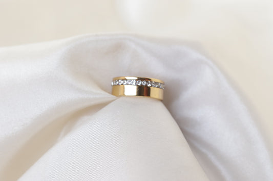 Halo Glint Bezel Ring