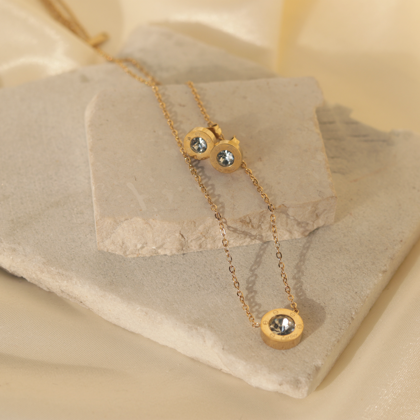 Luvora Gold-Tone Crystal Jewelry Set