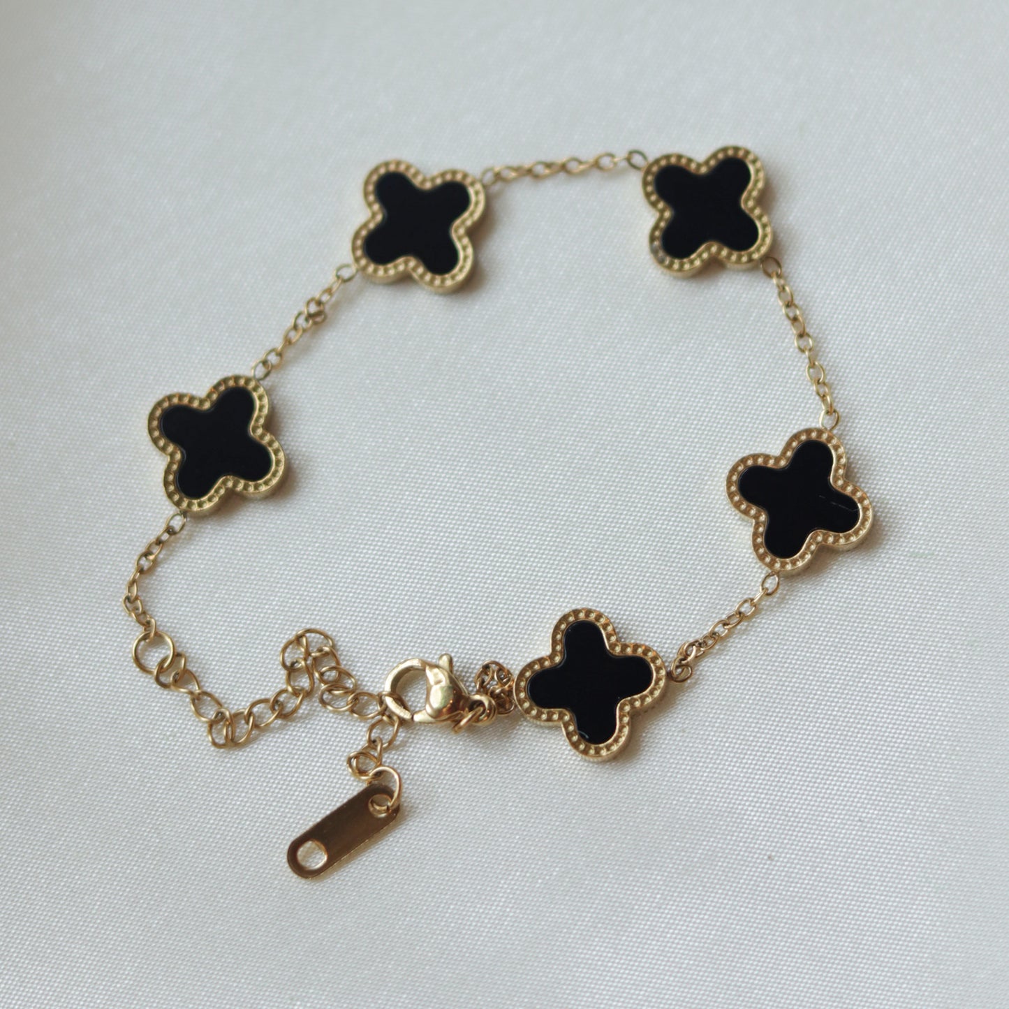 Midnight Clover Bracelet