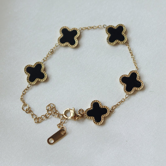 Midnight Clover Bracelet