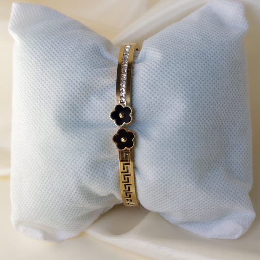 Noir Blossom Bangle