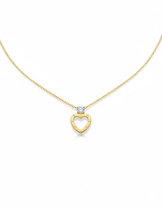 Gilded Heart Shape Necklace