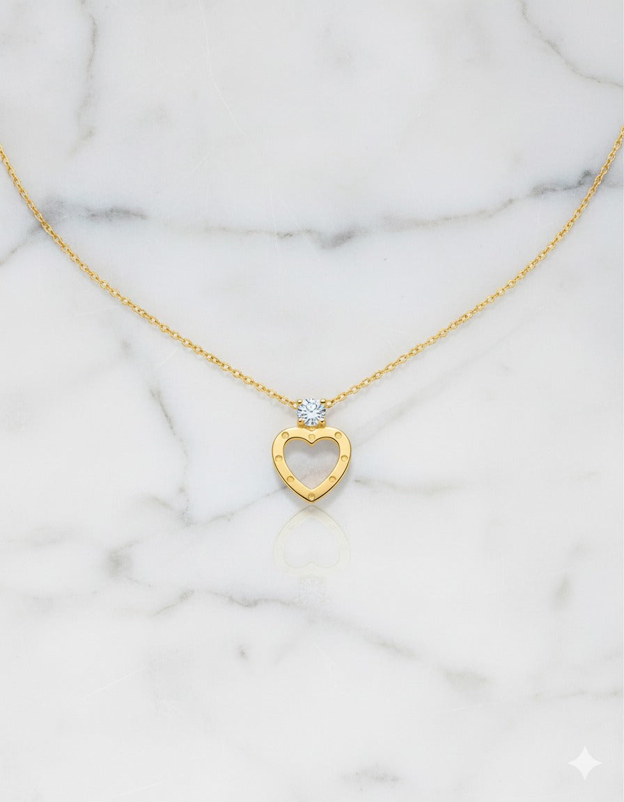 Gilded Heart Shape Necklace