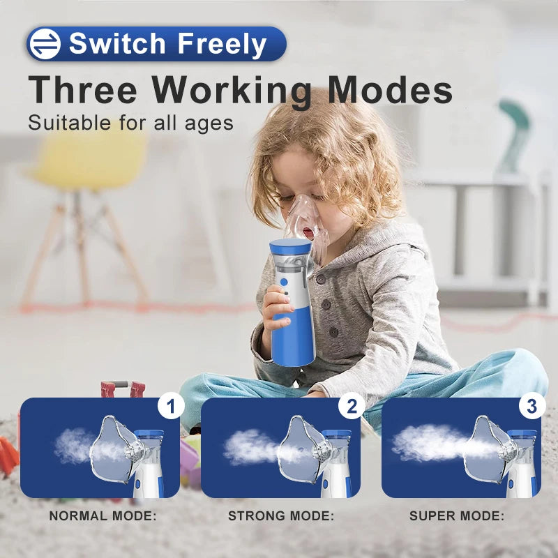 Nebulizer Best Price in Pakistan | USB Rechargeable, Silent Inhaler for Kids & Adults - Luzura