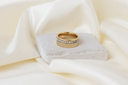 Halo Glint Bezel Ring