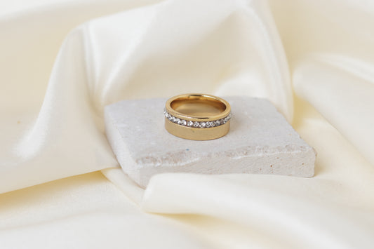 Halo Glint Bezel Ring