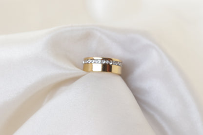 Halo Glint Bezel Ring