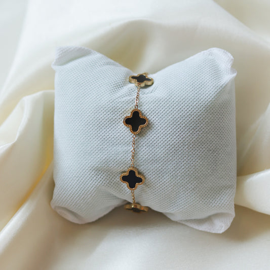 Midnight Clover Bracelet
