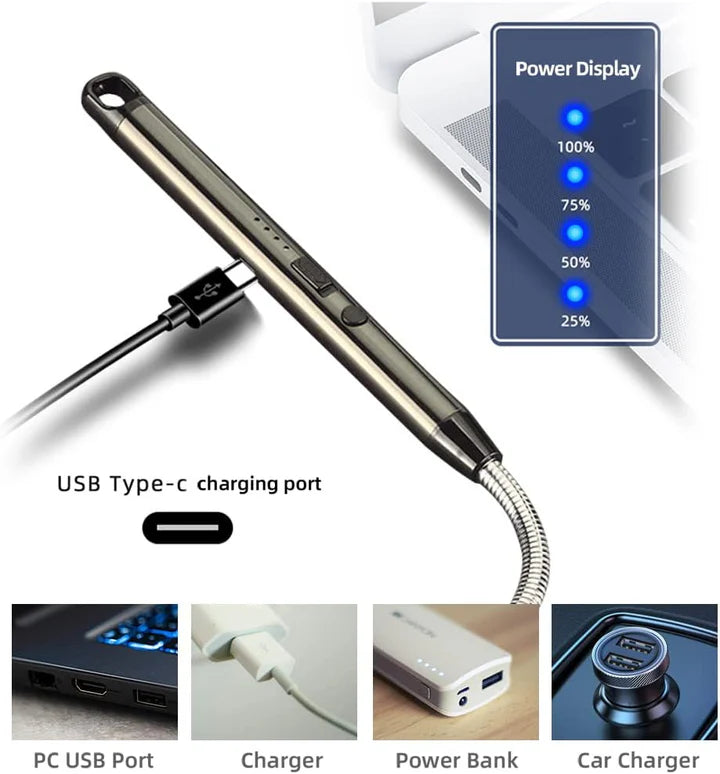 Rechargeable Electric Lighter (USB Arc) in Pakistan | Windproof | Rs. 899 - Luzura