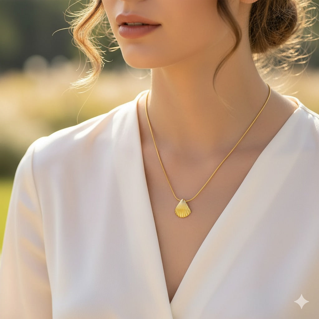 Gold Plated Shell Pendant