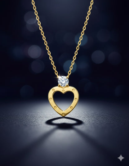 Gilded Heart Shape Necklace