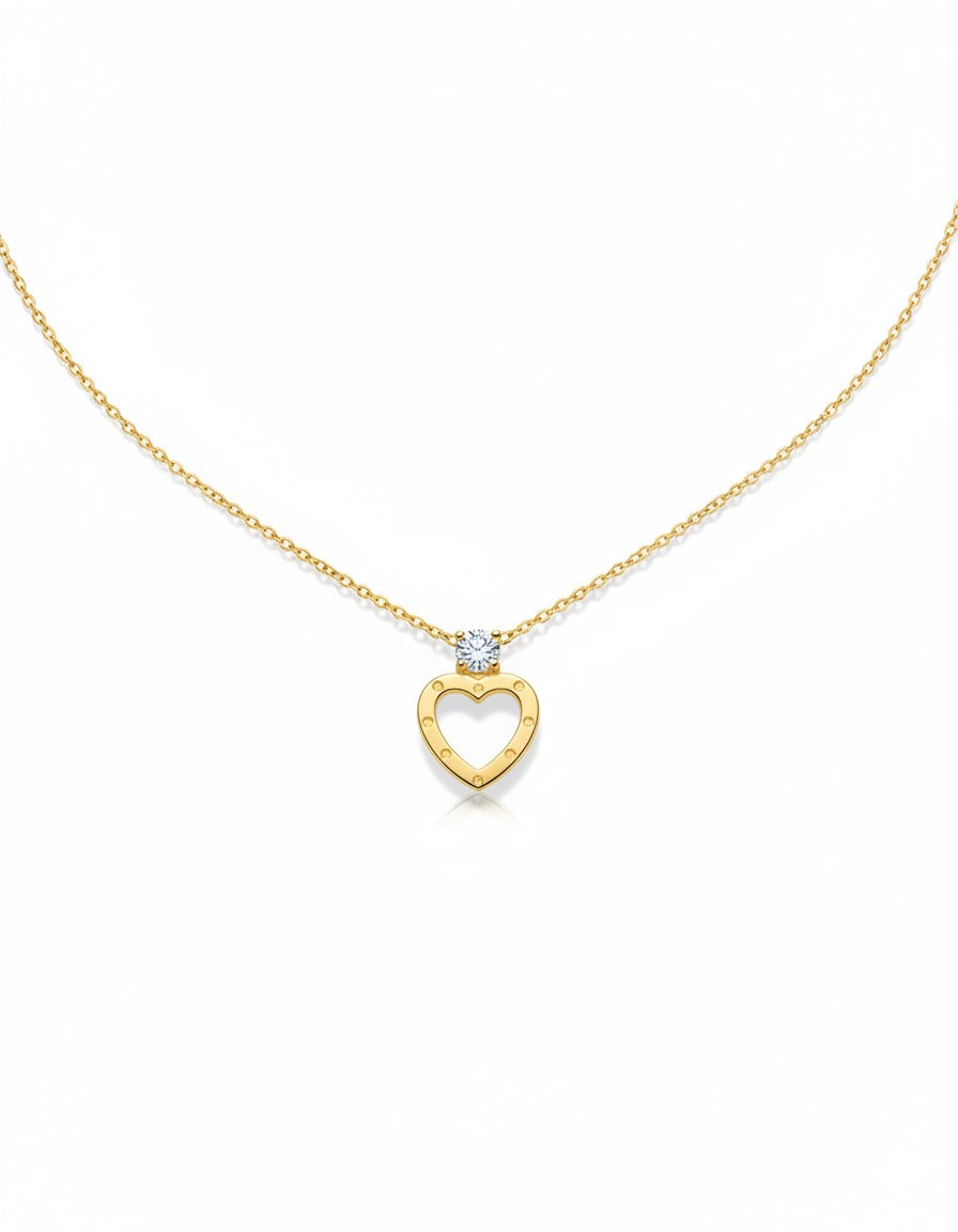 Gilded Heart Shape Necklace