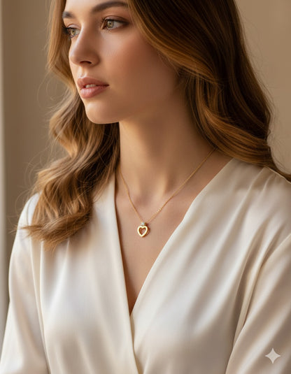 Gilded Heart Shape Necklace