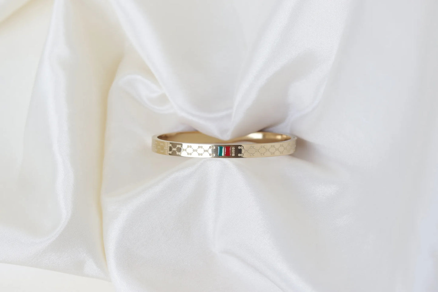 Geometric Gold Bangle