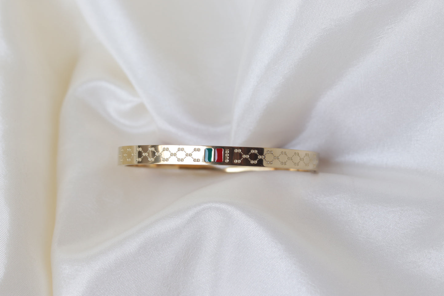 Geometric Gold Bangle