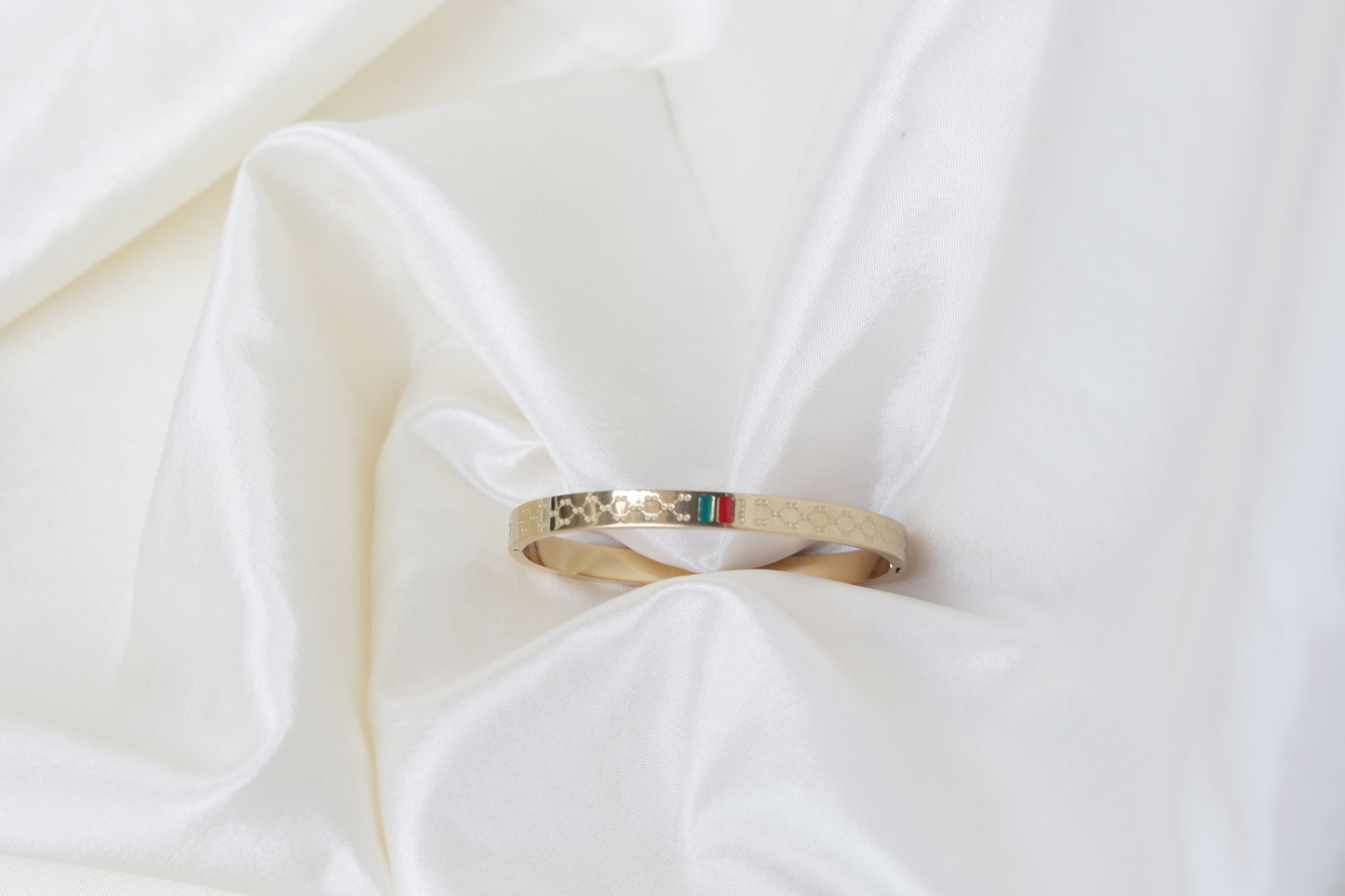 Geometric Gold Bangle