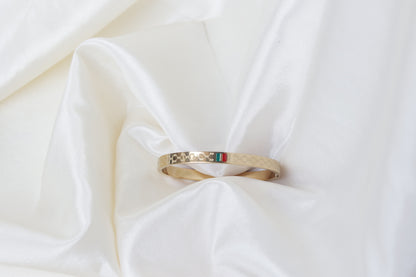 Geometric Gold Bangle