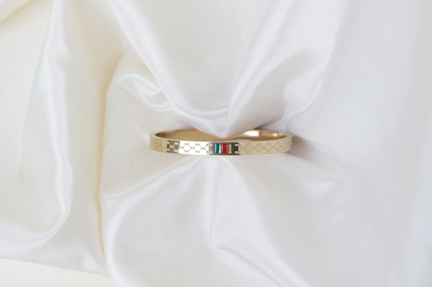 Geometric Gold Bangle