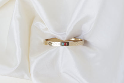 Geometric Gold Bangle